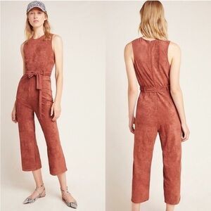 Anthropologie Terracotta Sleeveless Jumpsuit